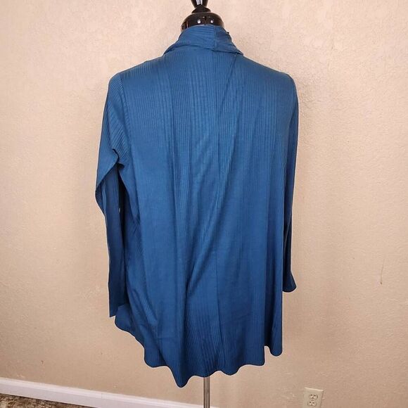 LANE BRYANT Teal Green Open Ribbed Cardigan Size 22/24 (4996) - Picture 2 of 6